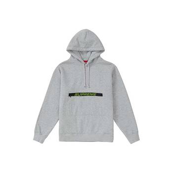 Grey Supreme Zip Pouch Hooded Sweatshirts | Supreme 376MA